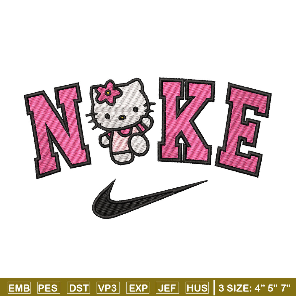 Cute Kawaii Hello Kitty Nike embroidery design, logo embroidery, nike design, logo design, logo shirt, Digital download.jpg