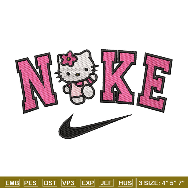 Cute Kawaii Hello Kitty Nike embroidery design, logo embroidery, nike design, logo design, logo shirt, Digital download.jpg