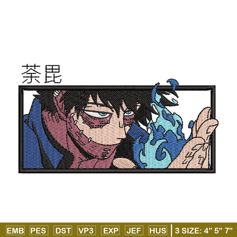 Dabi embroidery design, My hero academia embroidery, embroidery file, anime design, anime shirt, Digital download.jpg