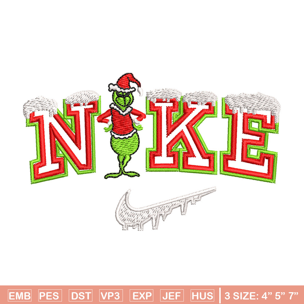 Nike chrismas embroidery design, Chrismas embroidery, Nike design, Embroidery shirt, Embroidery file, Digital download.jpg