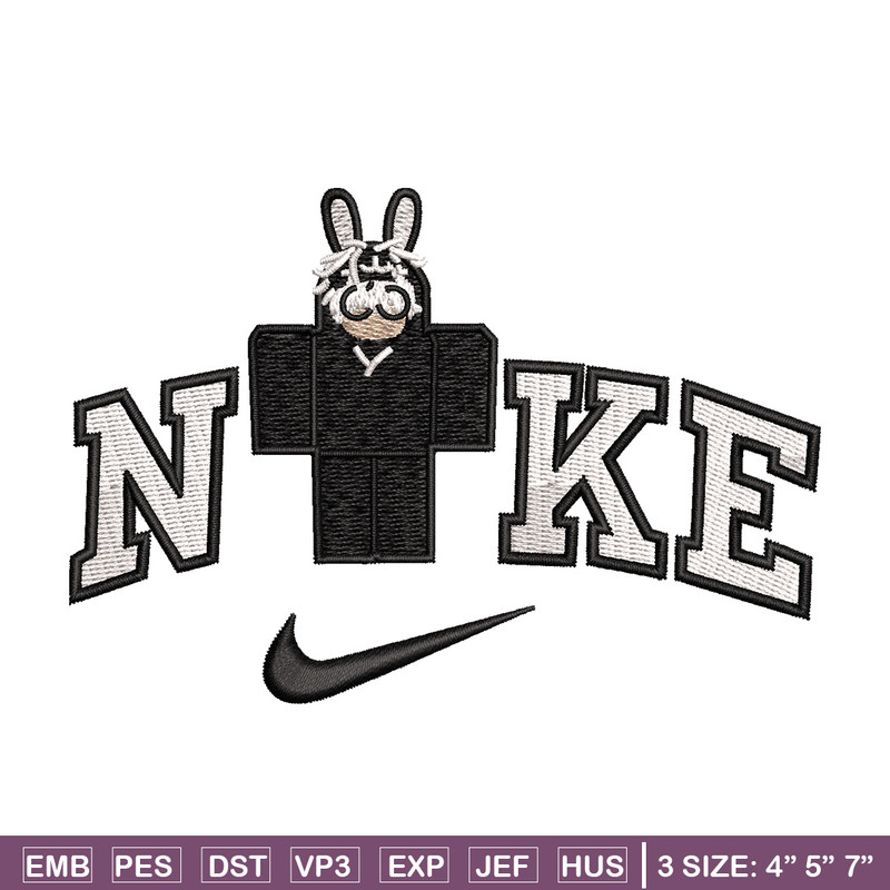 Nike bunny lego embroidery design, Bunny embroidery, Nike design, Embroidery shirt, Embroidery file, Digital download.jpg