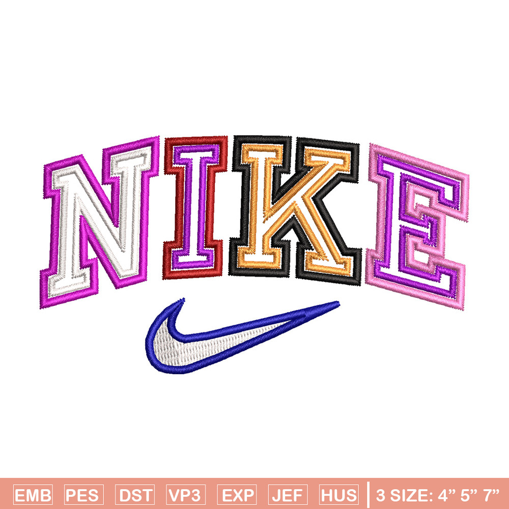 Nike color embroidery design, Nike embroidery, Nike design, Embroidery shirt, Embroidery file,Digital download.jpg