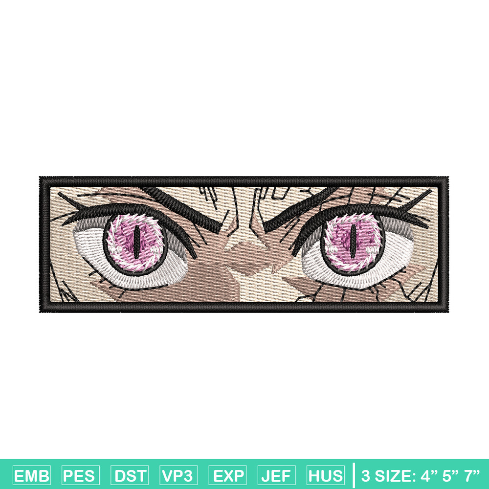 Demon Nezuko eyes 2 embroidery design, Kimetsu no Yaiba embroidery, anime design, embroidery file, Digital download.jpg