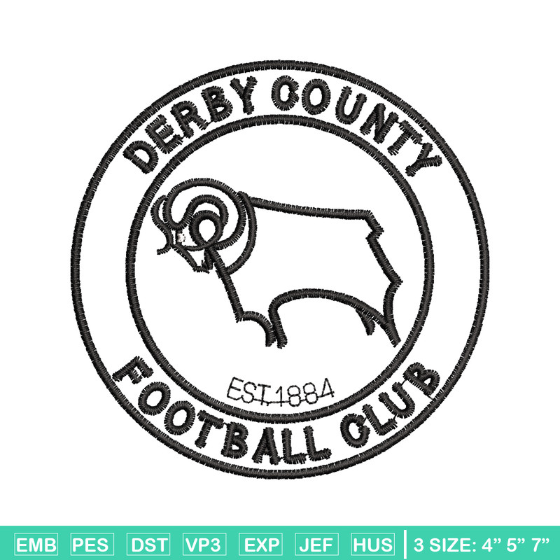 Derby Logo embroidery design, Derby Logo embroidery, logo design, Embroidery shirt, logo shirt, Instant download.jpg