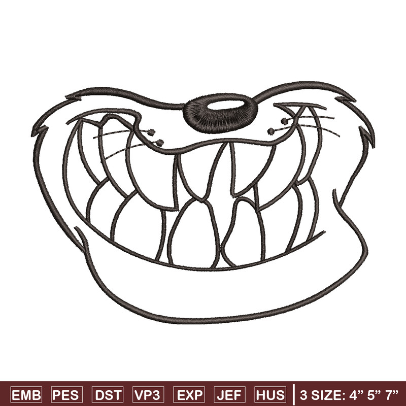 Dog black white embroidery design, cartoon embroidery, cartoon design, Embroidery file, cartoon shirt, Instant download.jpg