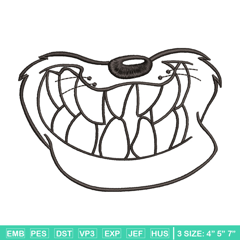 Dog black white embroidery design, cartoon embroidery, cartoon design, Embroidery file, cartoon shirt, Instant download.jpg