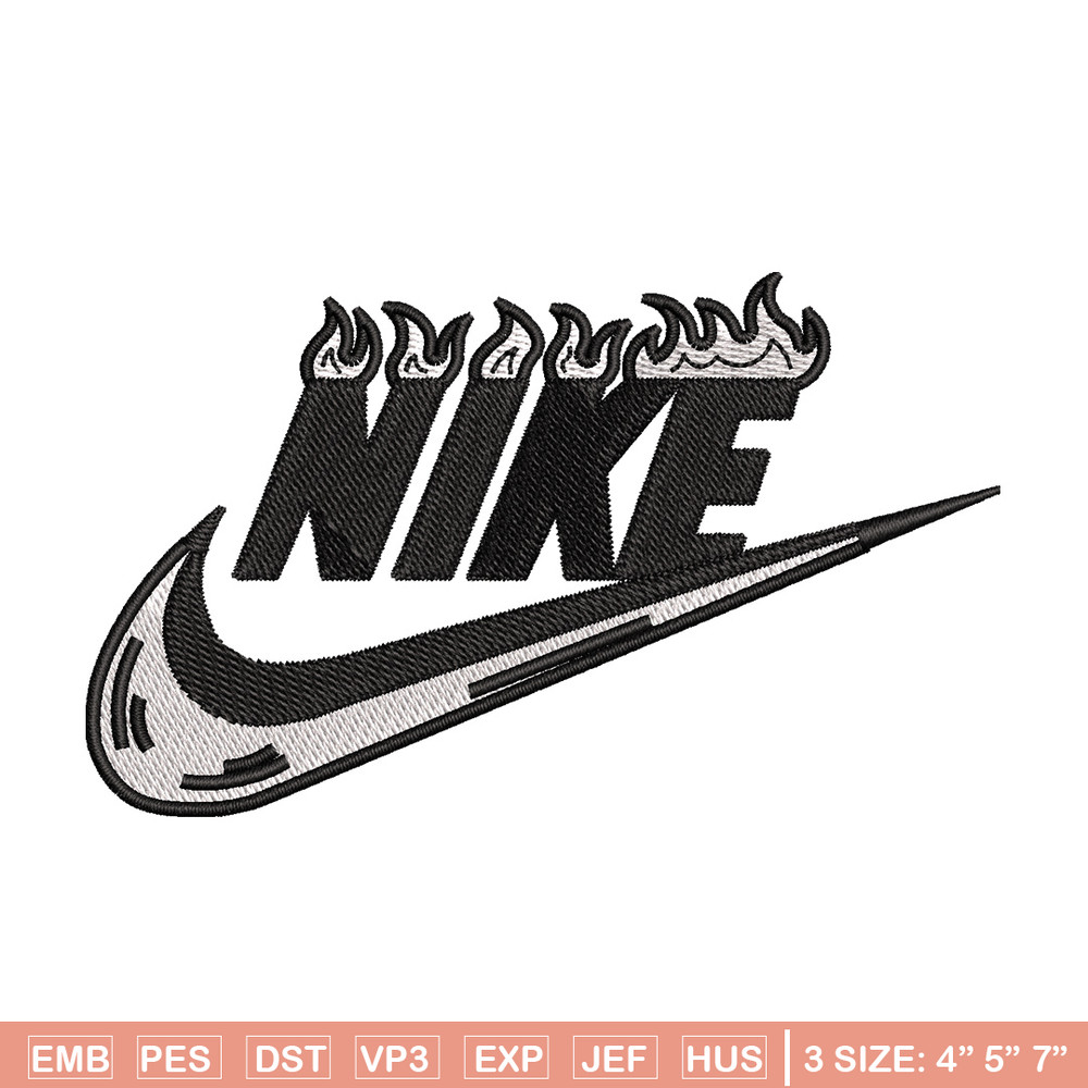 Nike flame embroidery design, Flame embroidery, Nike design, Embroidery shirt, Embroidery file, Digital download.jpg
