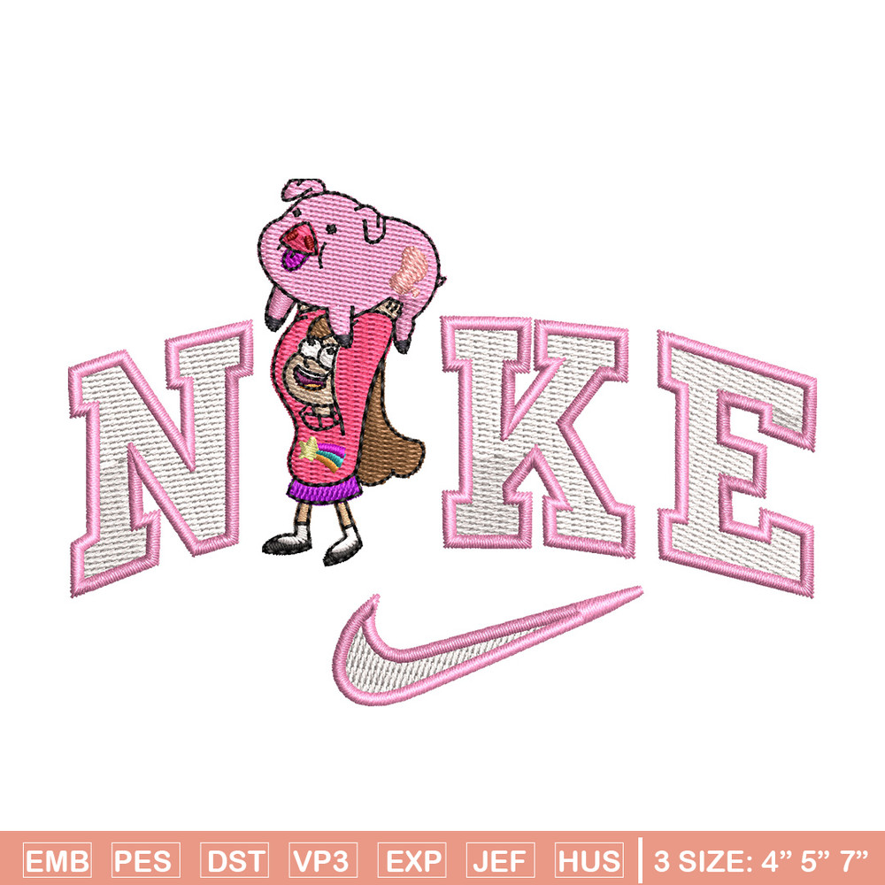 Nike girl pig embroidery design, Nike embroidery, Nike design, Embroidery shirt, Embroidery file,Digital download.jpg