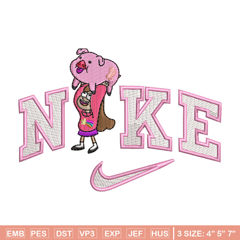 Nike girl pig embroidery design, Nike embroidery, Nike design, Embroidery shirt, Embroidery file,Digital download.jpg