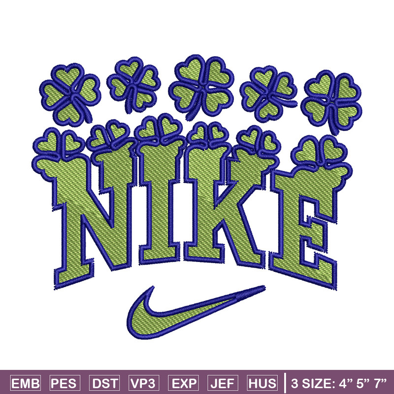Nike flower green embroidery design, Flower embroidery, Nike design, Embroidery shirt, Embroidery file, Digital download.jpg