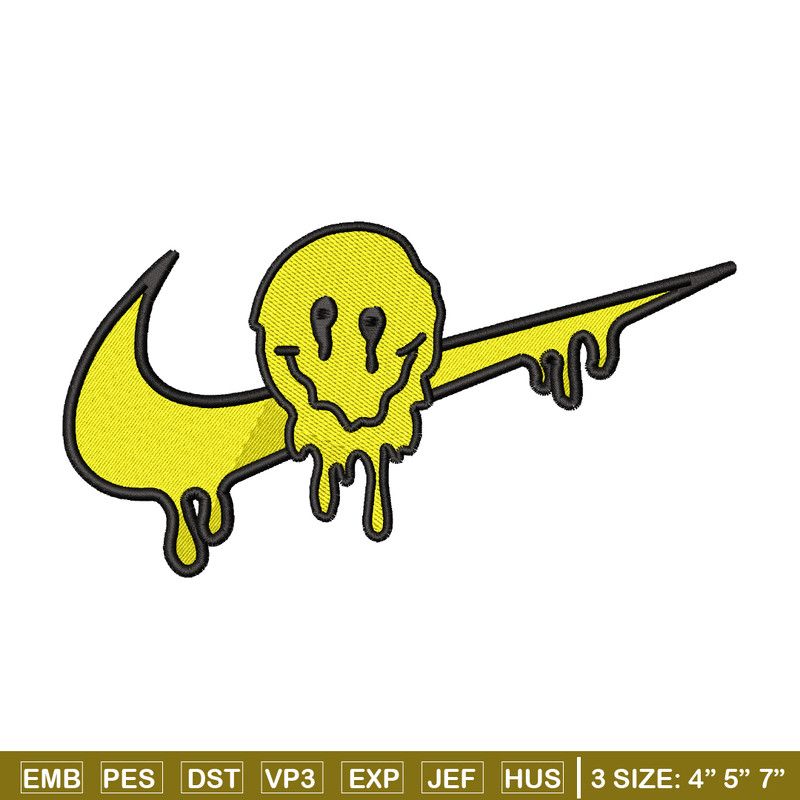 Emoji smile nike embroidery design, Emoji embroidery, nike design, embroidery file, logo shirt, Digital download.jpg
