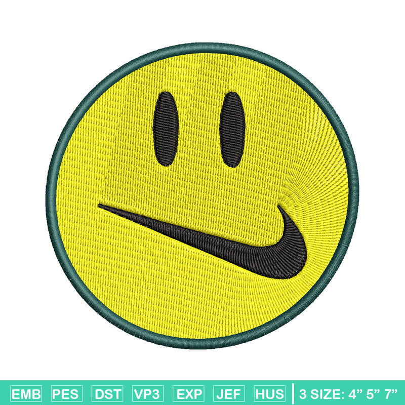 Emoji smile swoosh embroidery design, Emoji embroidery, logo design, embroidery file, logo shirt, Digital download.jpg