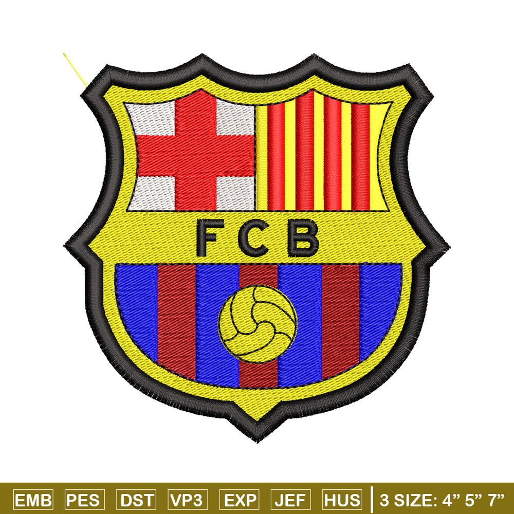 Fc Barcelona logo embroidery design, logo embroidery, logo design, Embroidery shirt, football shirt, Instant download.jpg