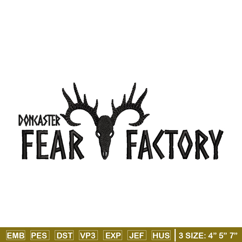 Fear factory logo embroidery design, logo embroidery, logo design, Embroidery shirt, logo shirt, Instant download.jpg