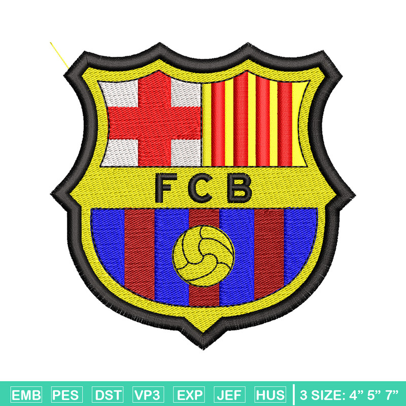 Fc Barcelona logo embroidery design, logo embroidery, logo design, Embroidery shirt, football shirt, Instant download.jpg