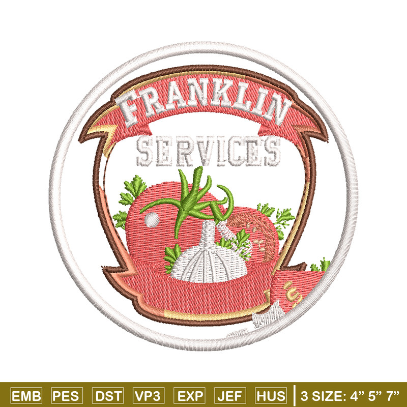 Franklin Services Logo embroidery design, Franklin Services embroidery, Embroidery file, logo design, Instant download..jpg