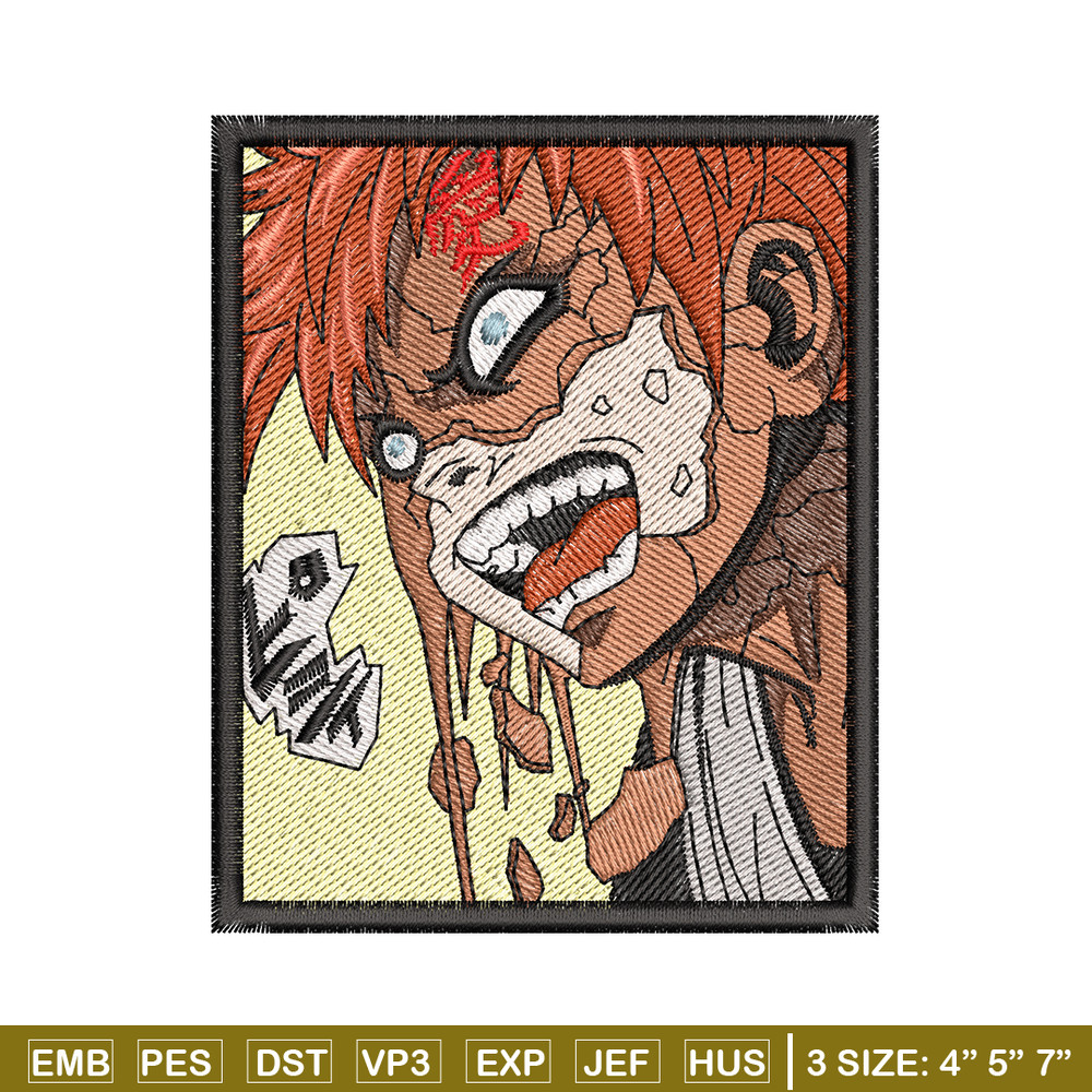 Gaara anime embroidery design, Naruto embroidery, embroidery file, anime design, anime shirt, Digital download.jpg