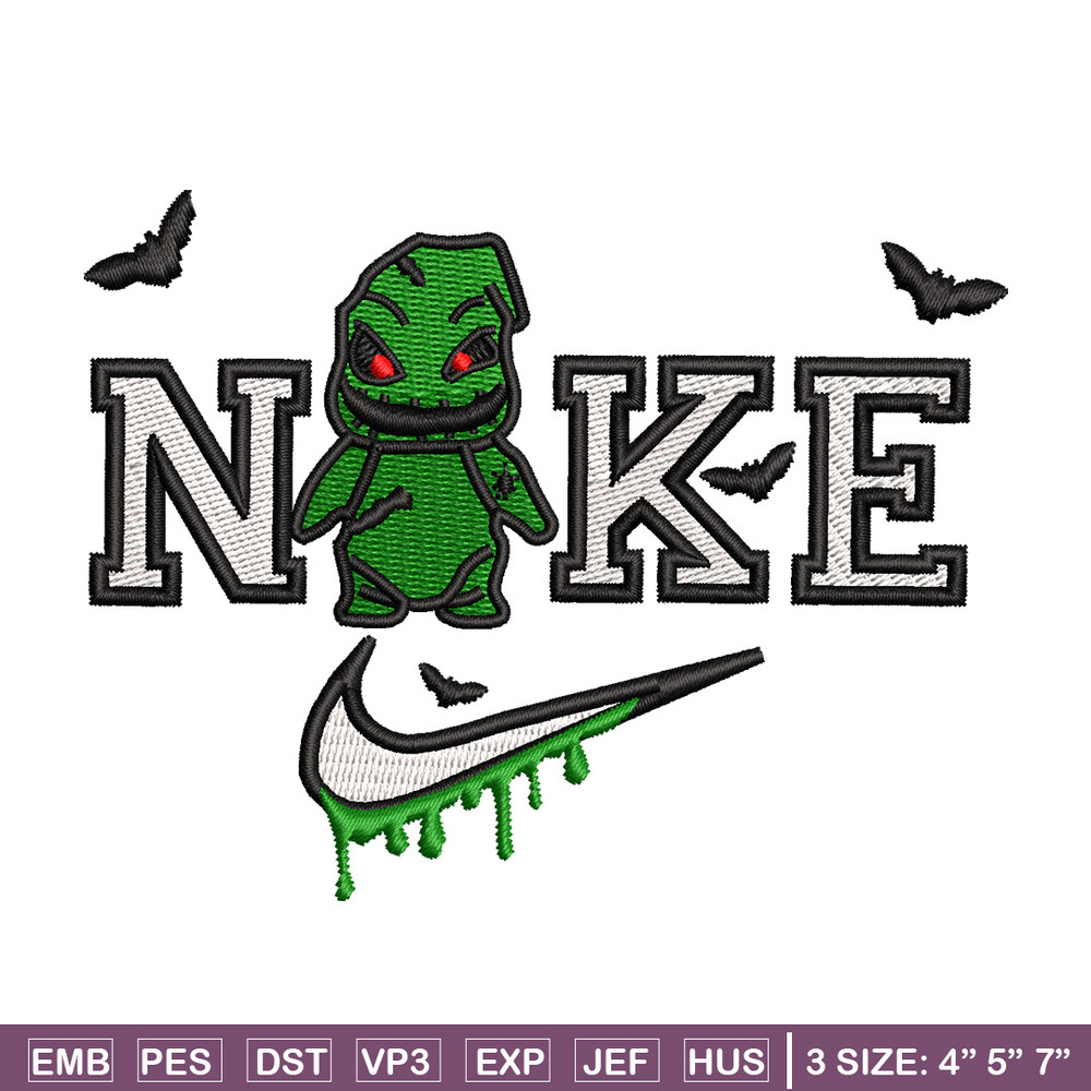 Nike oogie boogie embroidery design, Horror embroidery, Nike design, Embroidery shirt, Embroidery file, Digital download.jpg