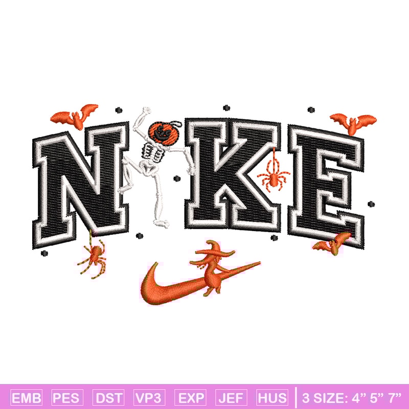 Nike pumpkin embroidery design, Halloween embroidery, Nike design, Embroidery file,Embroidery shirt, Digital download.jpg
