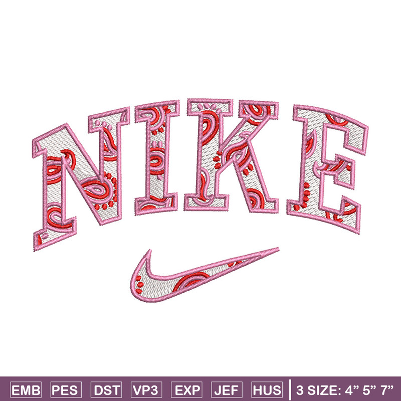 Nike pink embroidery design, Nike embroidery, Emb design, Embroidery shirt, Embroidery file, Digital download.jpg