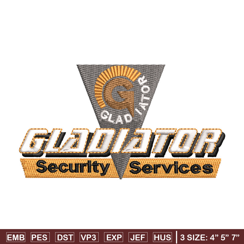 Gladiator Security Logo embroidery design, Gladiator Security embroidery, Embroidery file, logo design, Instant download.jpg