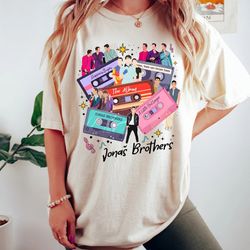 vintage jonas brothers t-shirt, jonas brothers five albums one night tour shirt, jonas brothers the albums shirt-1