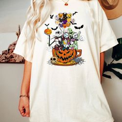 vintage nightmare halloween comfort colors shirt, vintage nightmare shirt, jack skellington, sally, halloween nightmare