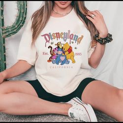 retro pooh and friends shirt, winnie the pooh shirt, cute pooh bear shirt, disney women shirt, disneyland shirt, pooh, p