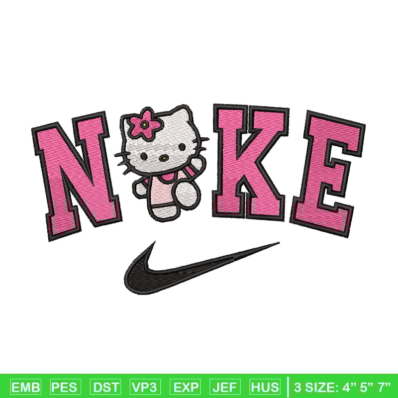 Hello Kitty Nike embroidery design, Hello Kitty embroidery, nike design, logo design, logo shirt, Digital download.jpg