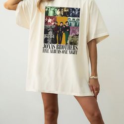 jonas brothers eras tour shirt, jonas brothers shirt, jonas five albums one night tour shirt, jonas brothers fan tees, j