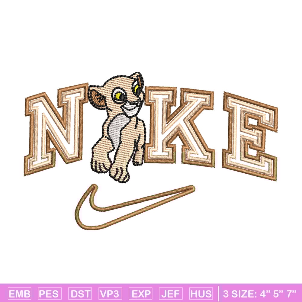 Nike tiger embroidery design, Lion king embroidery, Nike design,Embroidery file,Embroidery shirt,Digital download.jpg