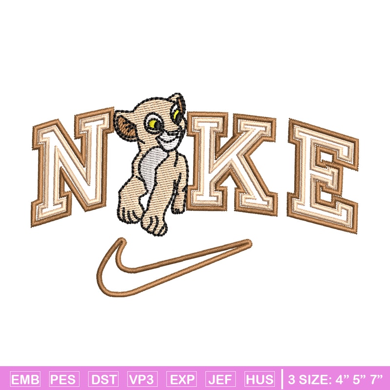 Nike tiger embroidery design, Lion king embroidery, Nike design,Embroidery file,Embroidery shirt,Digital download.jpg
