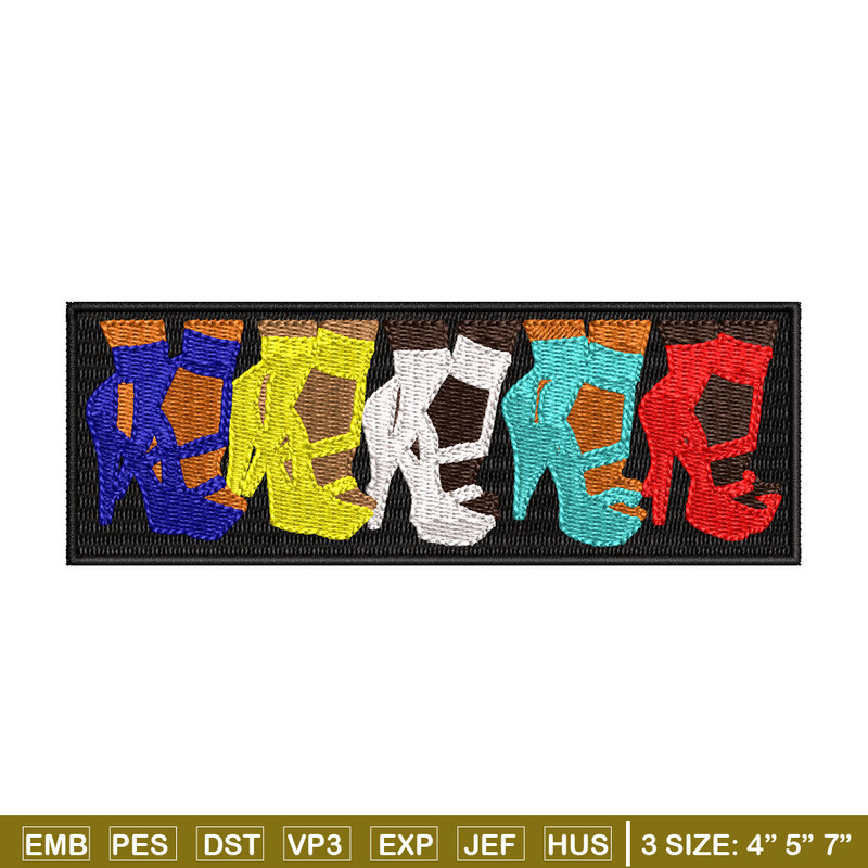 High heels color logo embroidery design, logo embroidery, logo design, Embroidery shirt, Instant download.jpg