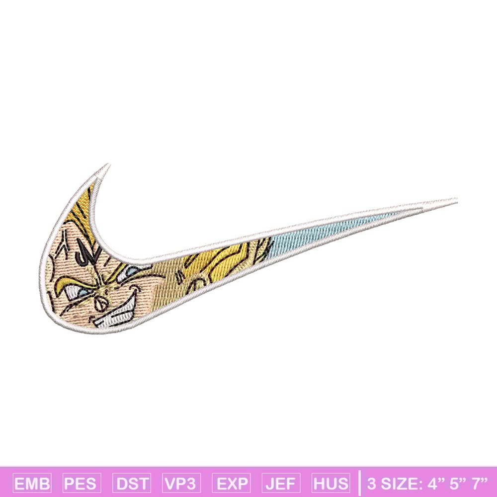 Nike vegeta embroidery design, Dragonball embroidery, Nike design, Embroidery shirt, Embroidery file, Digital download.jpg