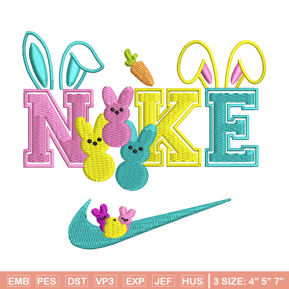 Nike x bunny cute embroidery design, Bunny embroidery, Nike design, Embroidery shirt, Embroidery file, Digital download.jpg