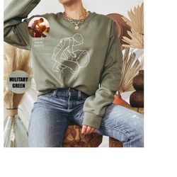 chest mother's day outline, custom portrait from photo, mother gift, outline photo sweatshirt, custom photo, woman hoodi