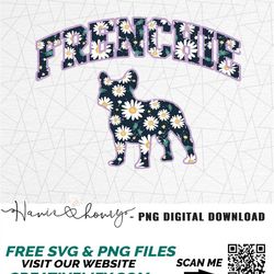 French Bulldog Png - Frenchie Png - Floral Print - Frenchie Mom - Dog Png - French Bulldog undefined Mama - Cute French Bulldog