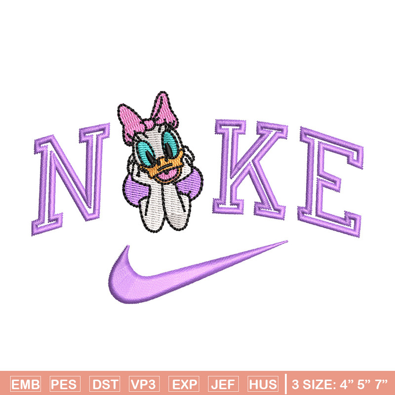 Nike x daisy duck embroidery design, Daisy embroidery, Nike design, Embroidery shirt, Embroidery file, Digital download.jpg