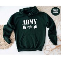 army wife sweatshirt, military wife hoodie, mothers day gift, army wife sweater, army wifey long sleeve, christmas gift,