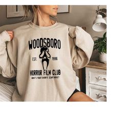 woodsboro horror club sweatshirt , scream hoodie , scream-ghost, horror sweatshirt, scary , halloween sweatshirt, hallow