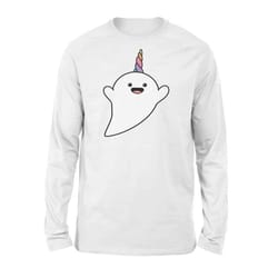 i&8217m a boonicorn, cute halloween shirt, unicorn ghost &8211 standard long sleeve