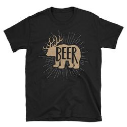 beer deer tshirt beer deer shirt beer deer t-shirt hunting tshirt drinking tshirt funny beer tshirt