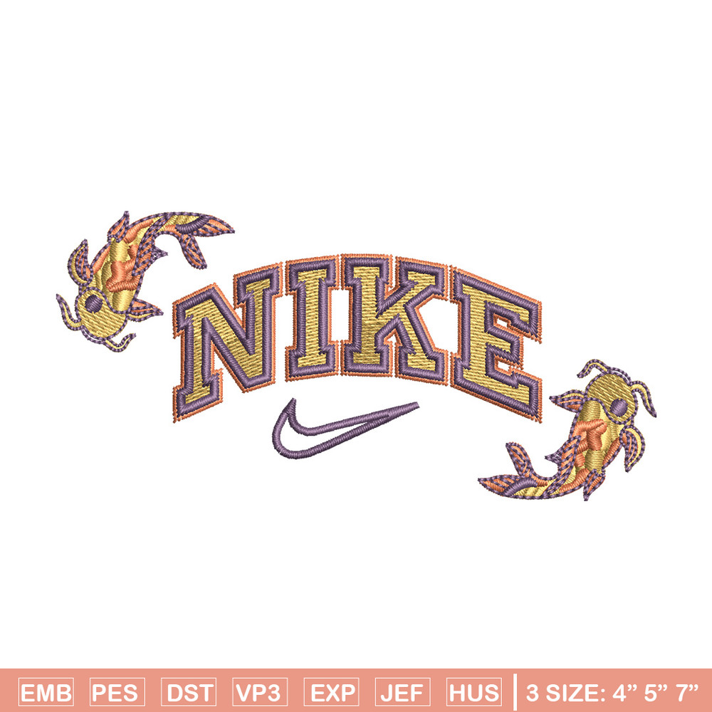 Nike x fish embroidery design, Fish embroidery, Nike design, Embroidery shirt, Embroidery file,Digital download.jpg