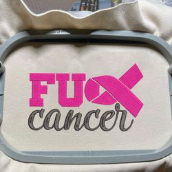 F*ck Cancer Embroidery Designs, Breast Cancer Embroidery Designs, Cancer Awareness Embroidery Designs, Cancer Support Embroidery