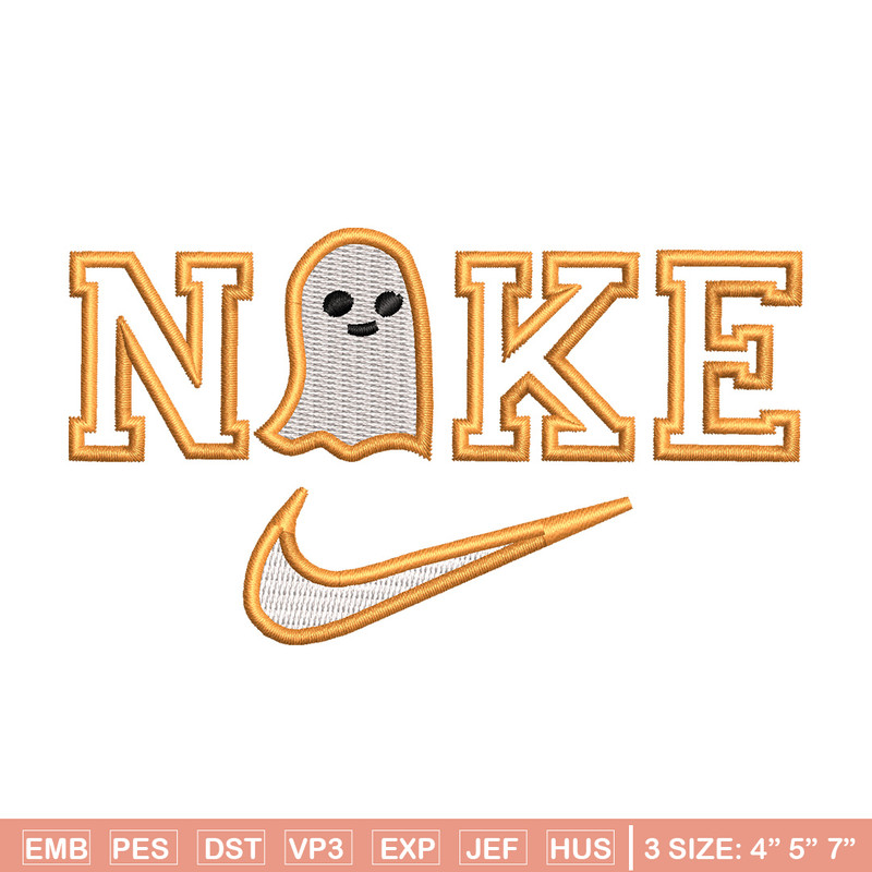 Nike x ghost horror embroidery design, Ghost embroidery, Nike design, Embroidery shirt, Embroidery file,Digital download.jpg