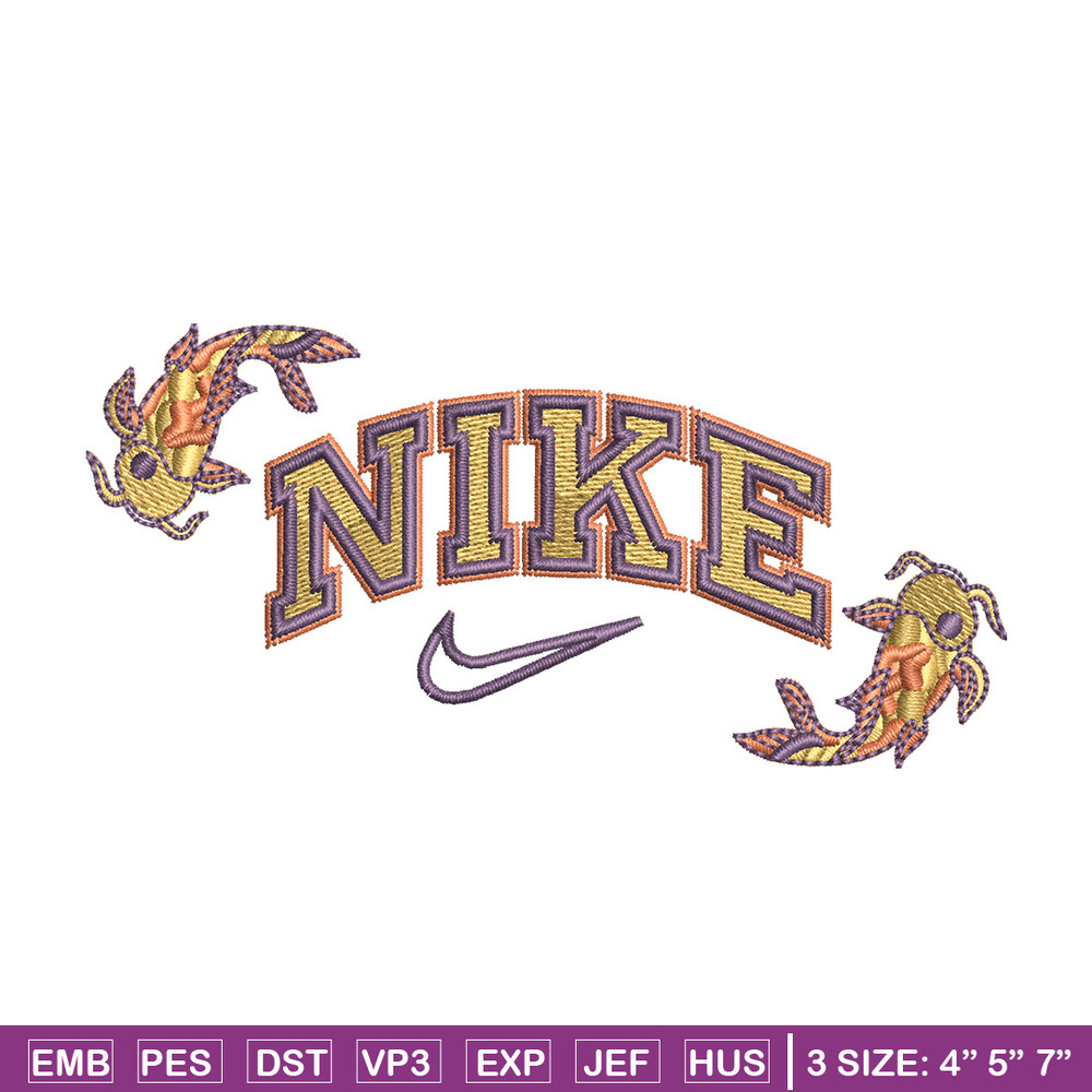 Nike x fish embroidery design, Fish embroidery, Nike design, Embroidery shirt, Embroidery file,Digital download.jpg
