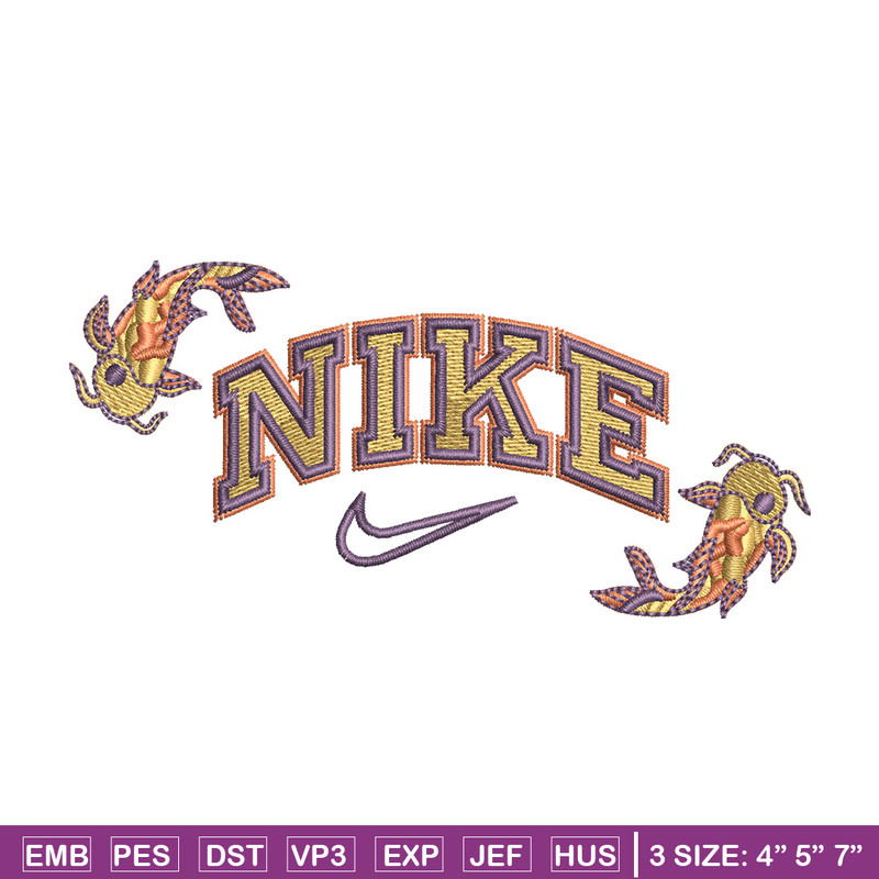 Nike x fish embroidery design, Fish embroidery, Nike design, Embroidery shirt, Embroidery file,Digital download.jpg