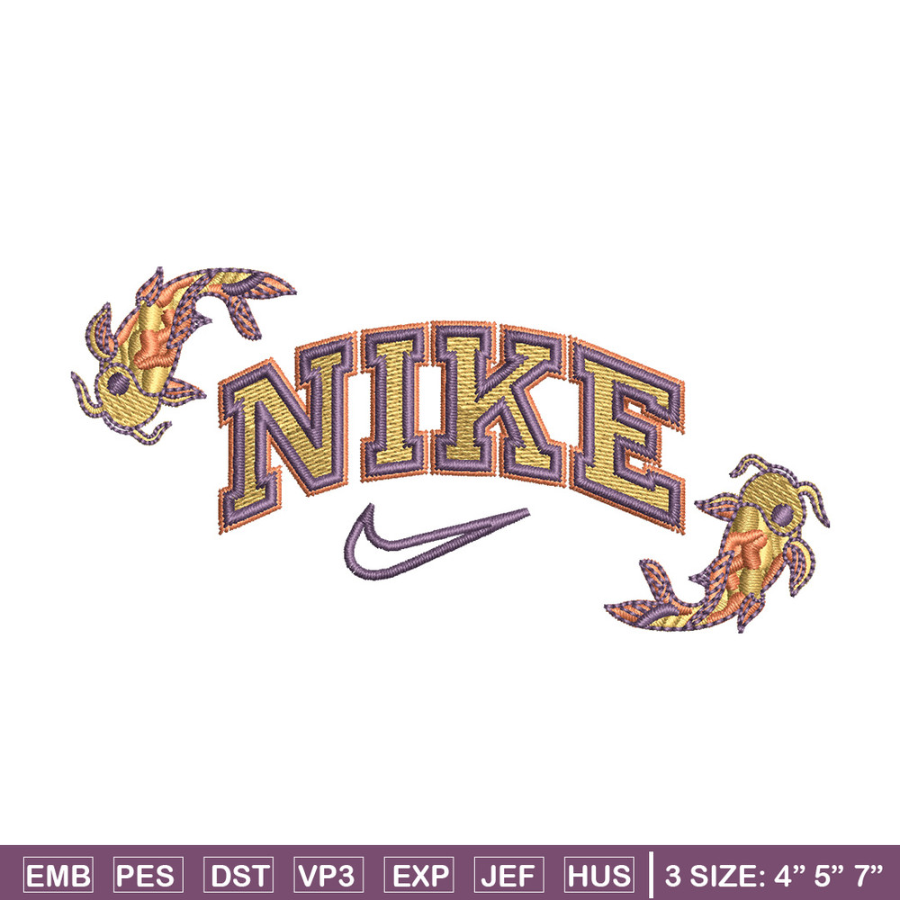 Nike x fish embroidery design, Fish embroidery, Nike design, Embroidery shirt, Embroidery file,Digital download.jpg