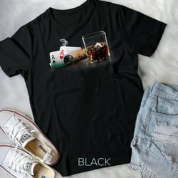 poker, cigar and bourbon shirt gift for cigar lounge lovers - unisex form t-shir