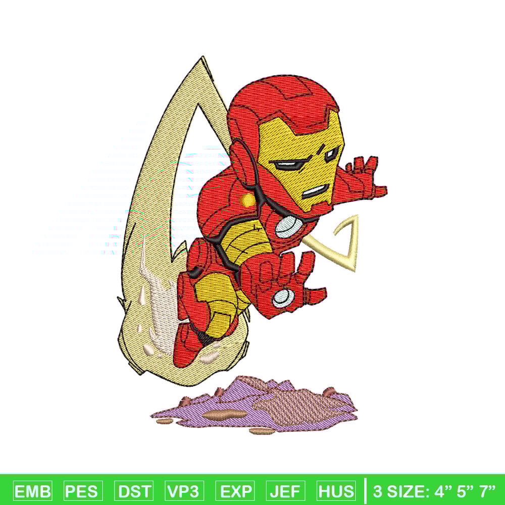 Ironman cartoon embroidery design, Ironman embroidery, movie design, movie shirt, Embroidery file, Digital download..jpg